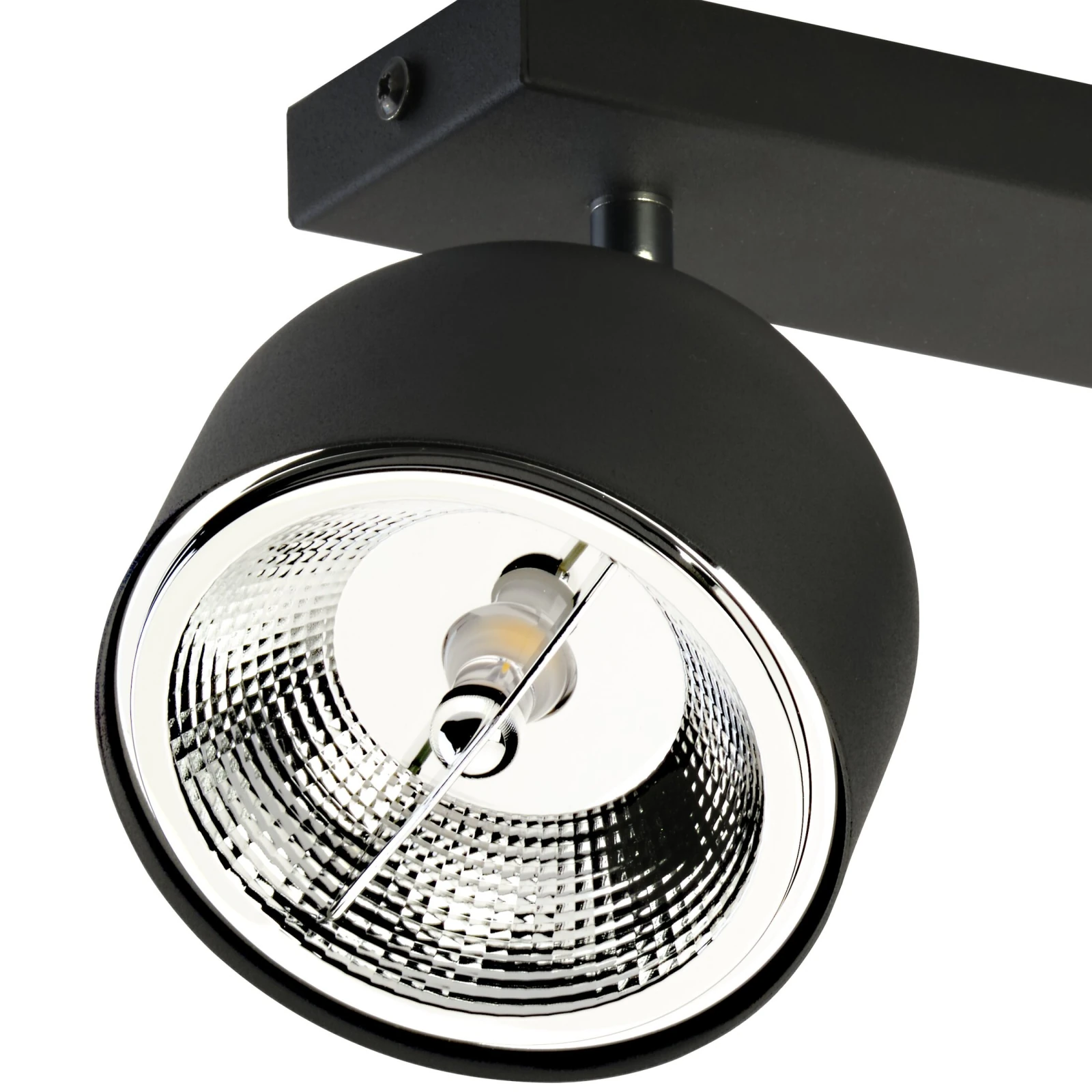 Ceiling lamp 2x20W – black, round adjustable spotlights