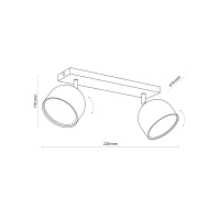 Ceiling lamp 2x20W – black, round adjustable spotlights - Image 5