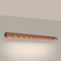Pakabinamas LED šviestuvas 131 cm – banguotas linijinis, moka, CRI93 - Nuotrauka 1