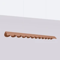 Pakabinamas LED šviestuvas 131 cm – banguotas linijinis, moka, CRI93 - Nuotrauka 3