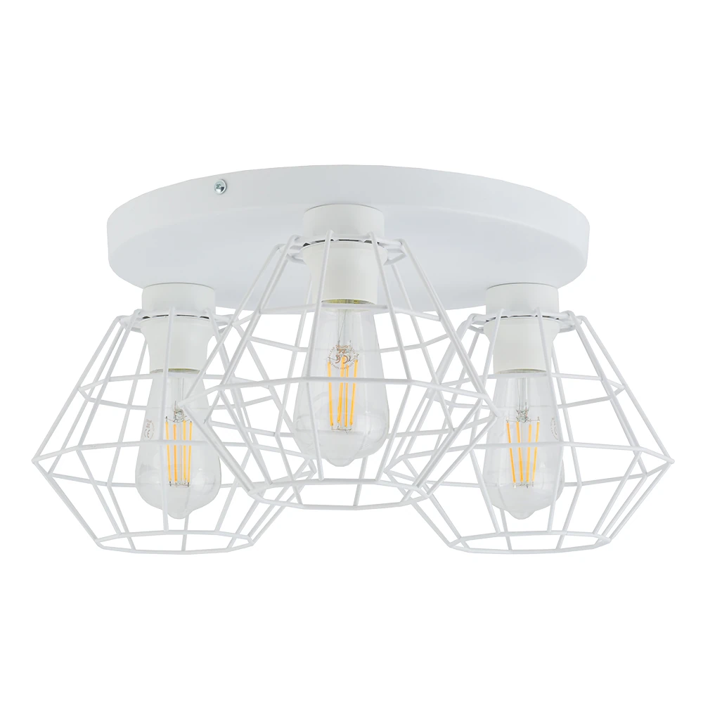 Ceiling lamp 3xE27 – DIAMOND, white, three light points