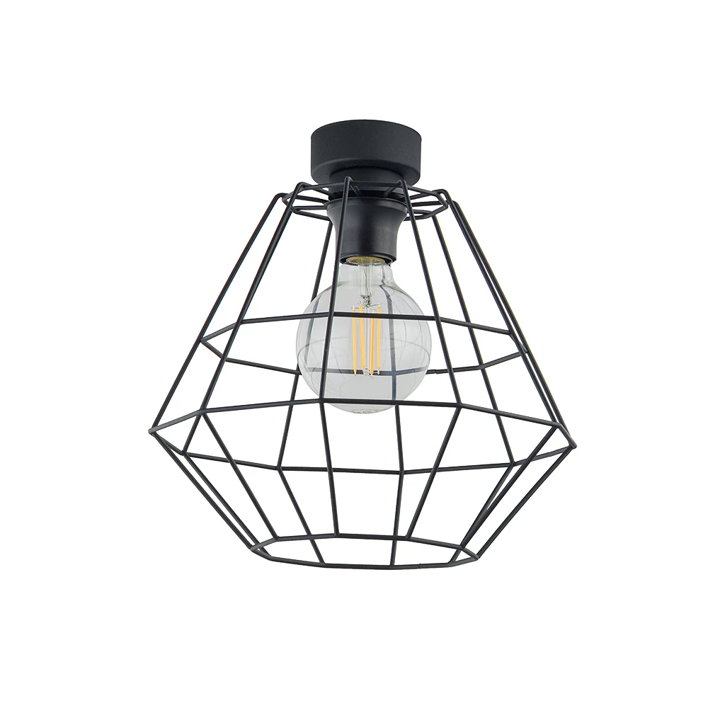 Lubinis šviestuvas DIAMOND E27, juodas