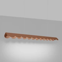 Pendant lamp 131 cm – scalloped linear, mocha, CRI98 - Image 3