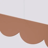 Pendant lamp 131 cm – scalloped linear, mocha, CRI98 - Image 6