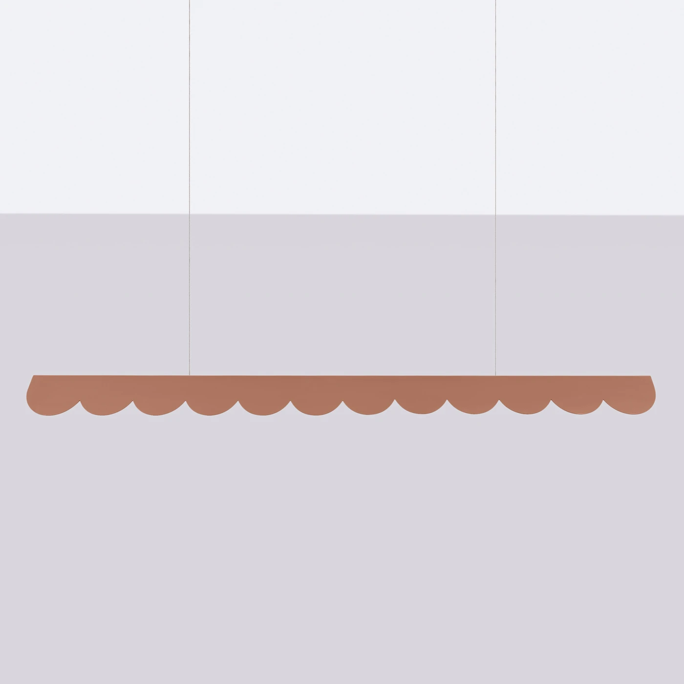Pendant lamp 131 cm – scalloped linear, mocha, CRI98