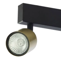Juodos ir aukso spalvos linijinis lubinis šviestuvas 70 cm, 4xGU10 - Nuotrauka 2