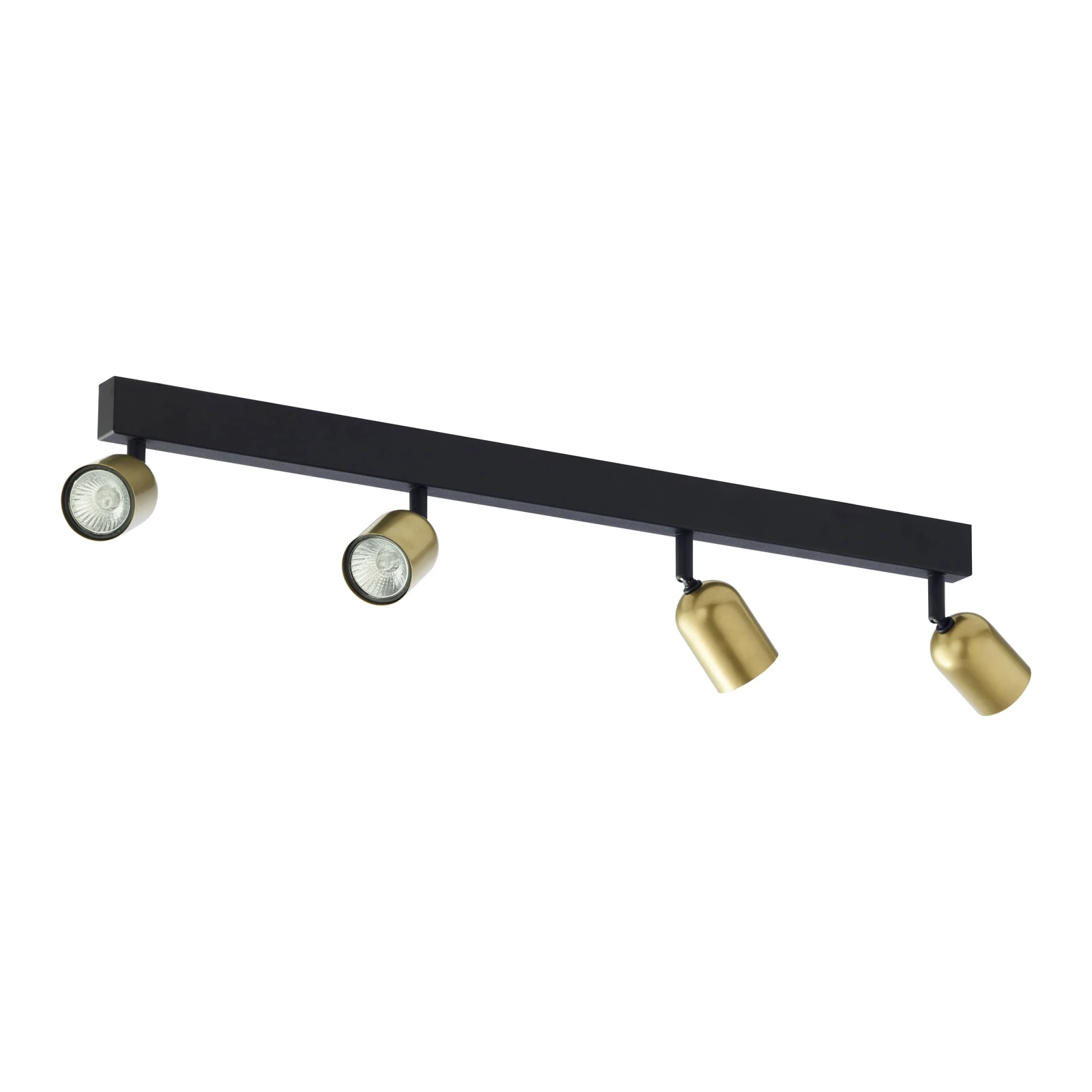 Juodos ir aukso spalvos linijinis lubinis šviestuvas 70 cm, 4xGU10