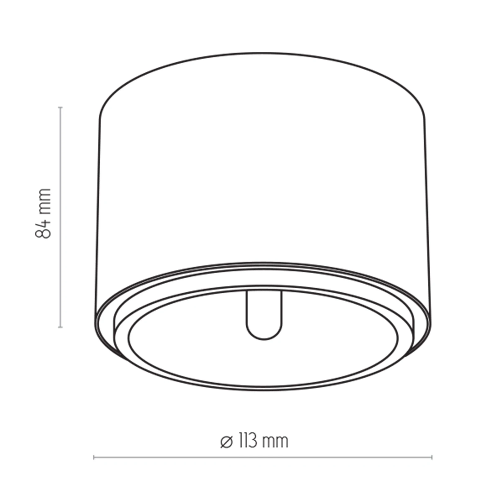 Ceiling light 11.3 cm – round, white, GU10 spotlight