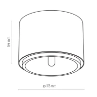 Ceiling light 11.3 cm – round, white, GU10 spotlight - Image 4