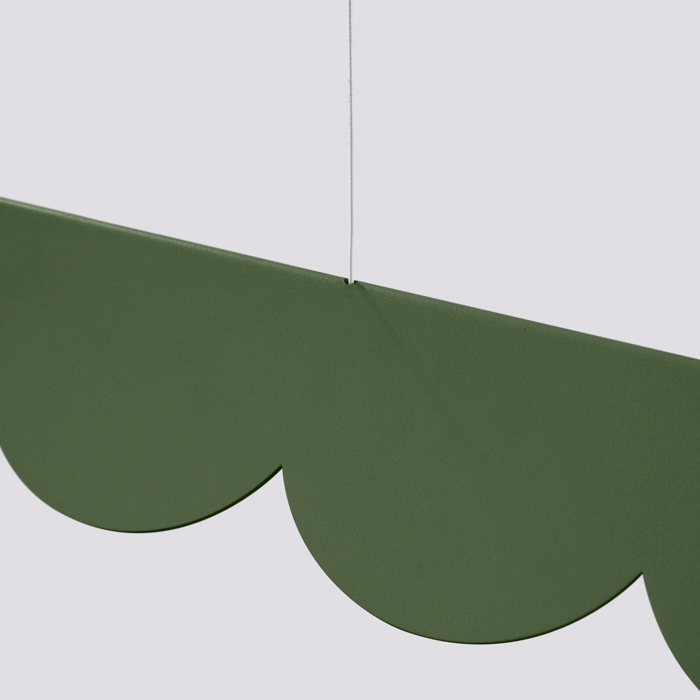 Pendant lamp 16W – linear, olive green, warm LED