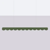 Pendant lamp 16W – linear, olive green, warm LED - Image 9