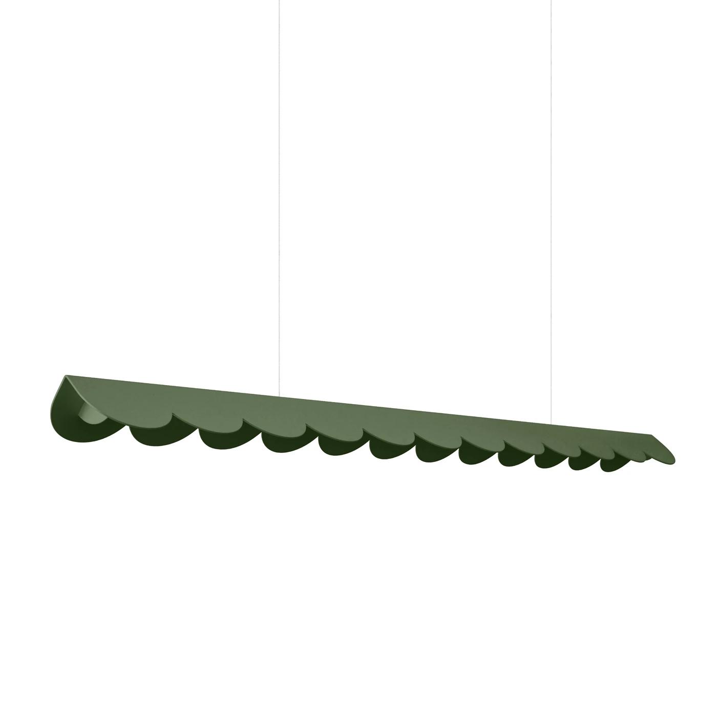 Pendant lamp 16W – linear, olive green, warm LED