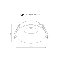 EYE GU10 recessed light – round, white, IP44 - Image 4