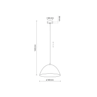 Pendant light 34 cm – black, minimalist shade - Image 4