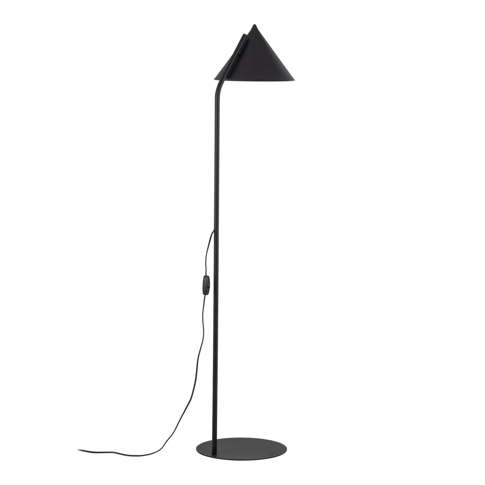 Floor lamp 15 W – conical shade, black, E27