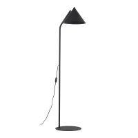 Floor lamp 15 W – conical shade, black, E27 - Image 1
