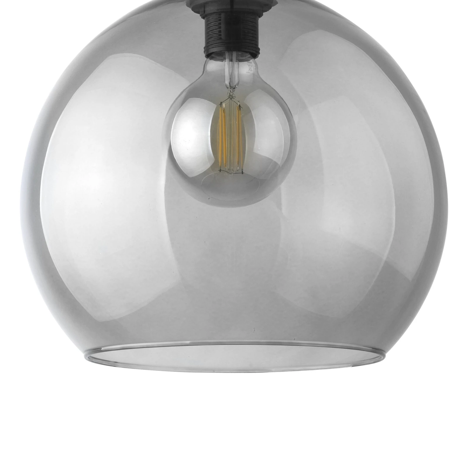 Pendant light E27 – cube shape, graphite, glass shade