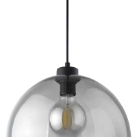 Pendant light E27 – cube shape, graphite, glass shade - Image 4