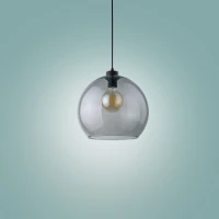 Pendant light E27 – cube shape, graphite, glass shade - Image 5