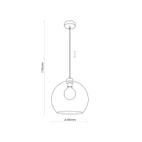 Pendant light E27 – cube shape, graphite, glass shade - Image 6