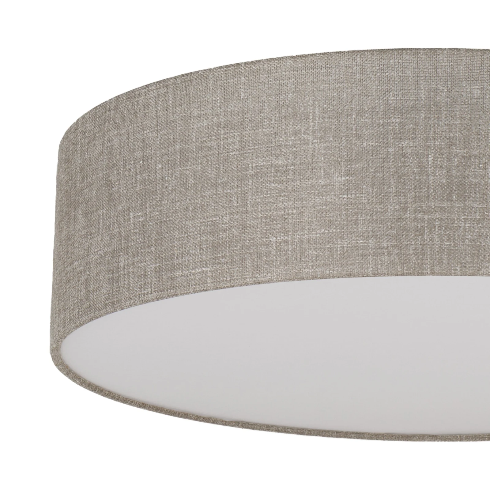 Ceiling light 60 cm – round, linen beige, magnetic shade