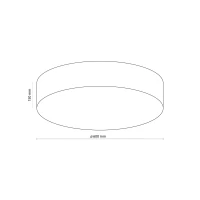 Ceiling light 60 cm – round, linen beige, magnetic shade - Image 3