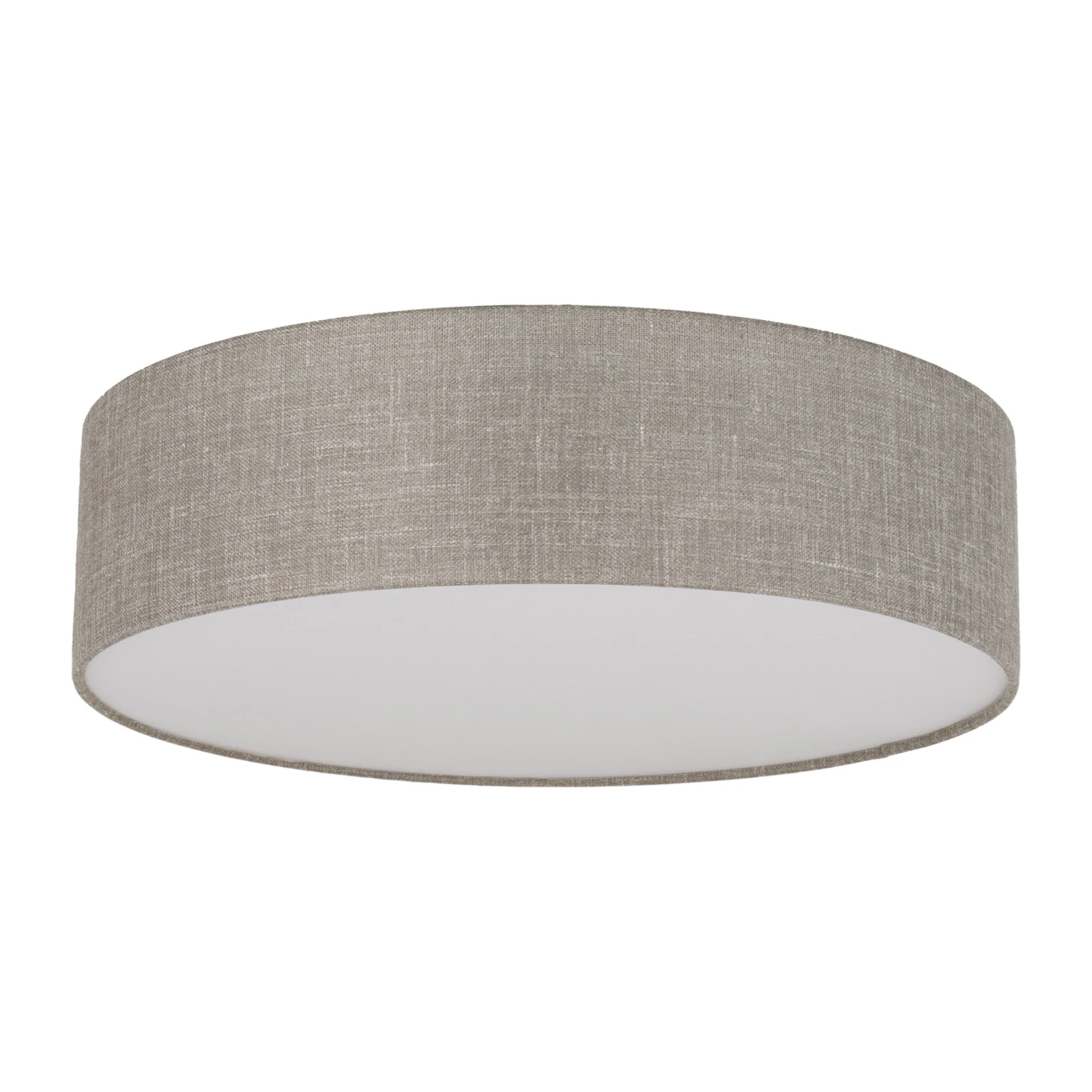 Ceiling light 60 cm – round, linen beige, magnetic shade