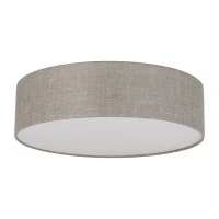 Ceiling light 60 cm – round, linen beige, magnetic shade - Image 1