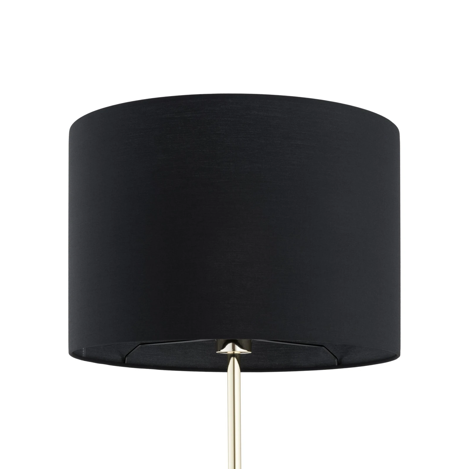 Floor lamp 15 W – cylindrical shade, black and gold