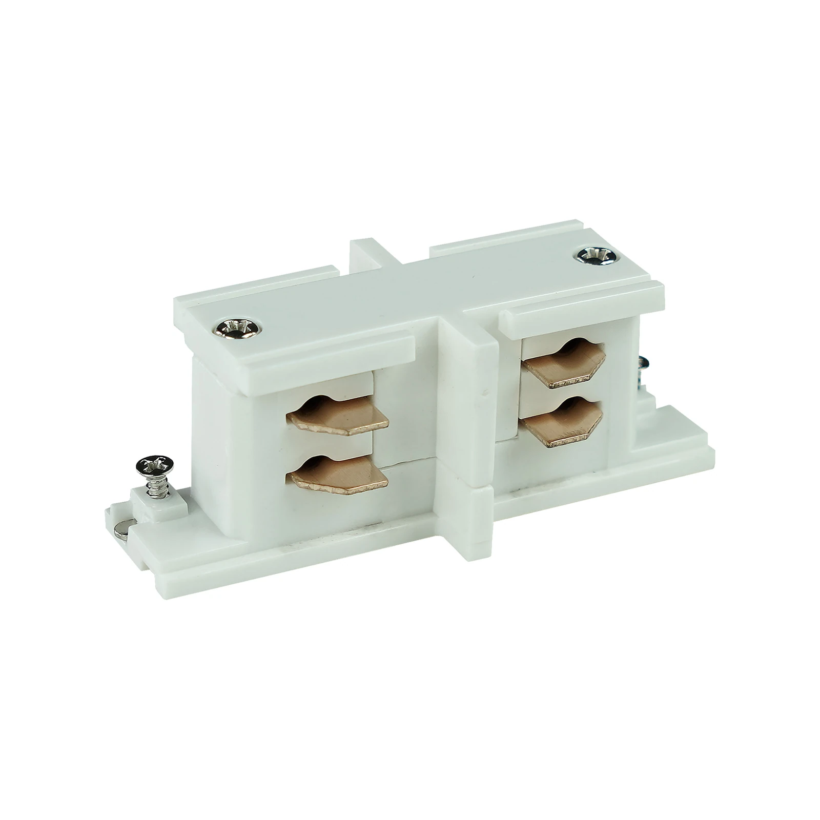 Straight track connector 7 cm – linear, white, three-circuit