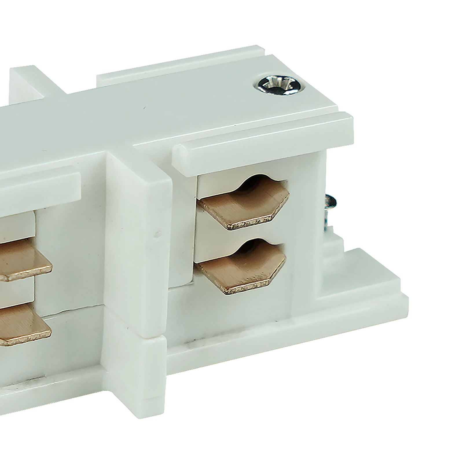Straight track connector 7 cm – linear, white, three-circuit