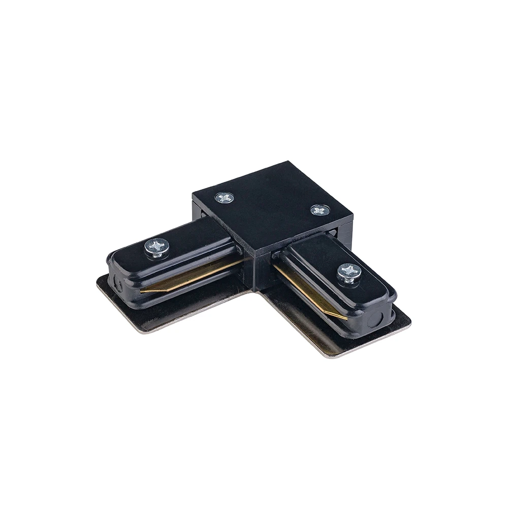 TRACER corner track connector – black, single-circuit system
