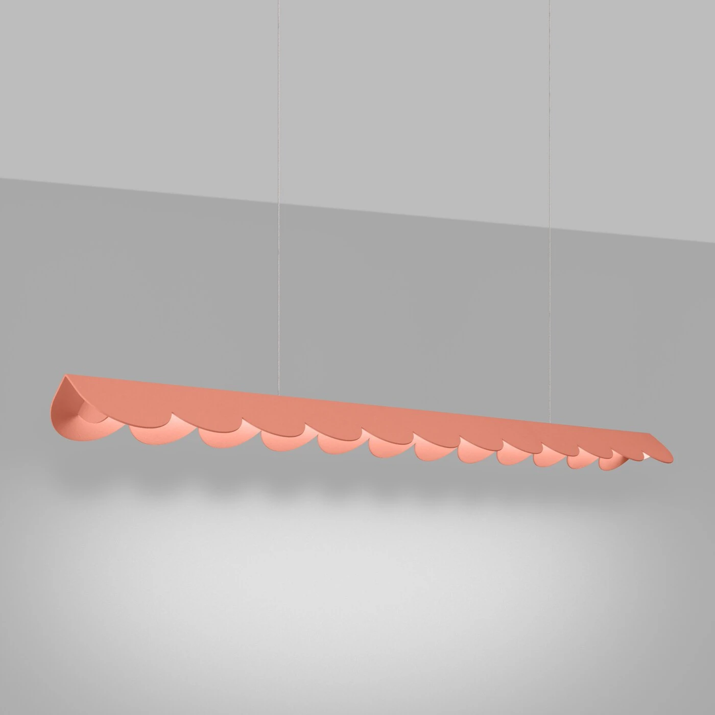 Pakabinamas LED šviestuvas 16W – linijinis, persikinis, aukštas CRI