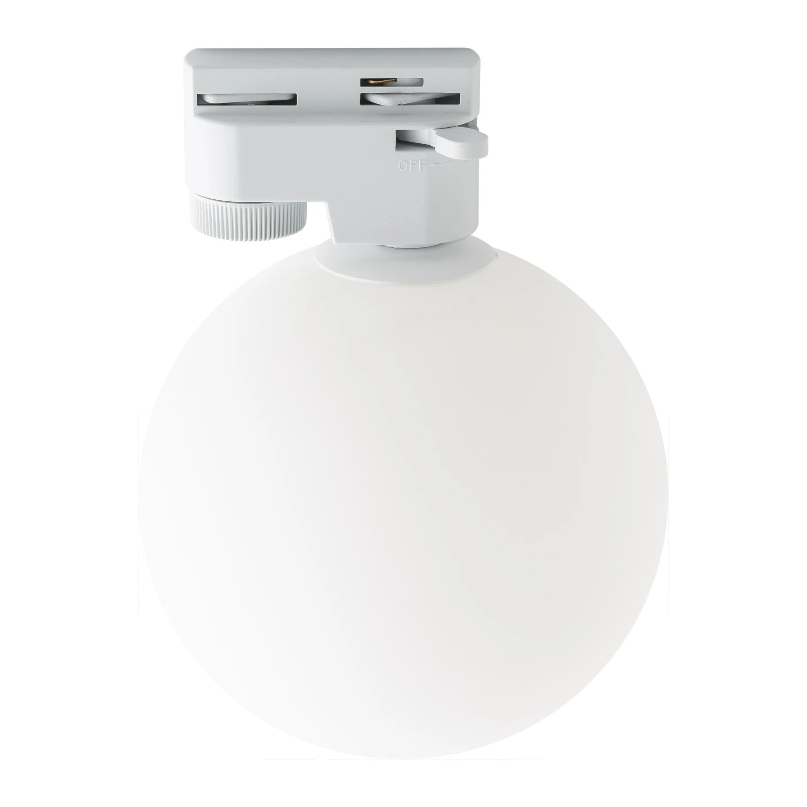 TRACER 8 W track light – white glass shade