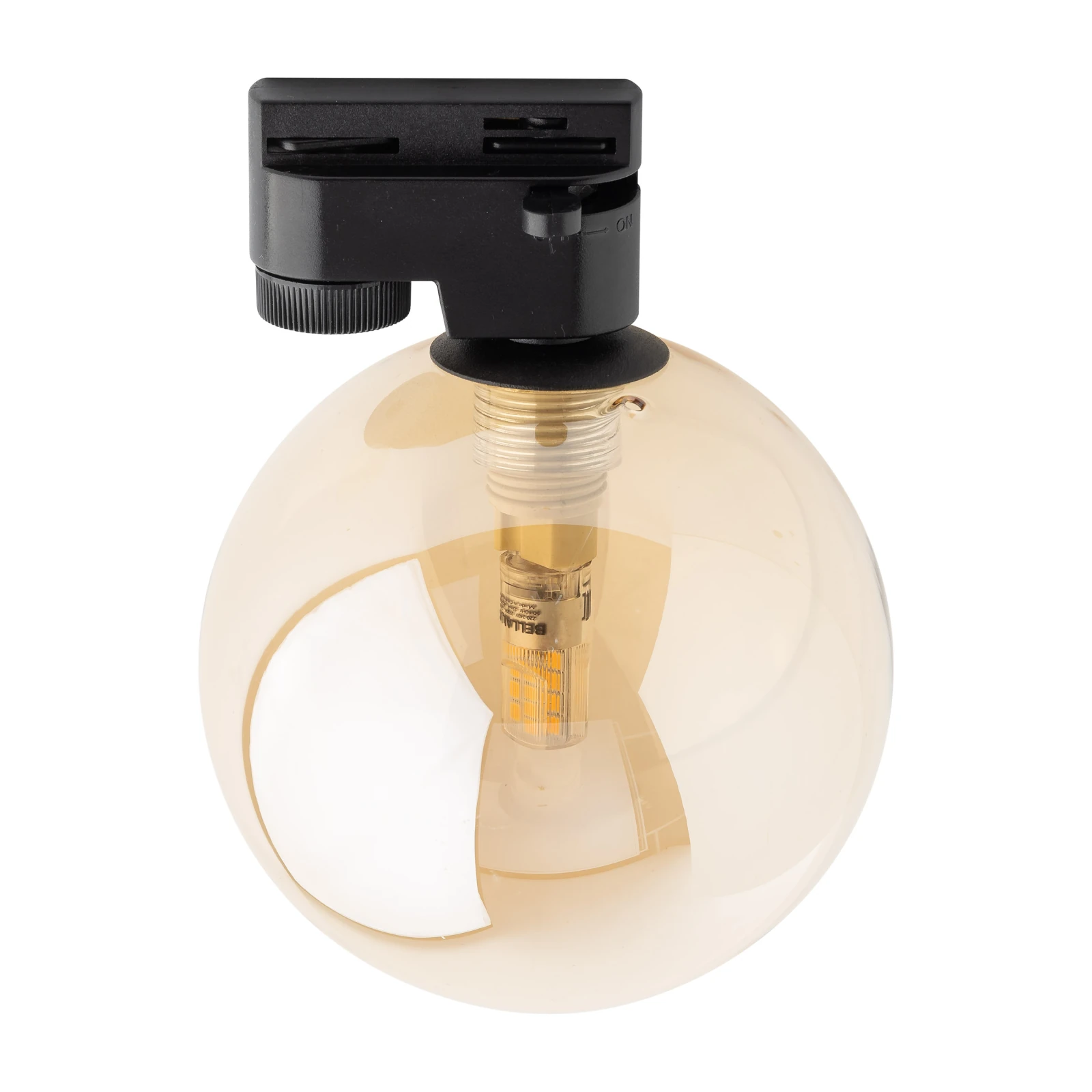 TRACER 8 W track light – amber glass, black finish