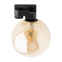TRACER 8 W track light – amber glass, black finish - Image 1