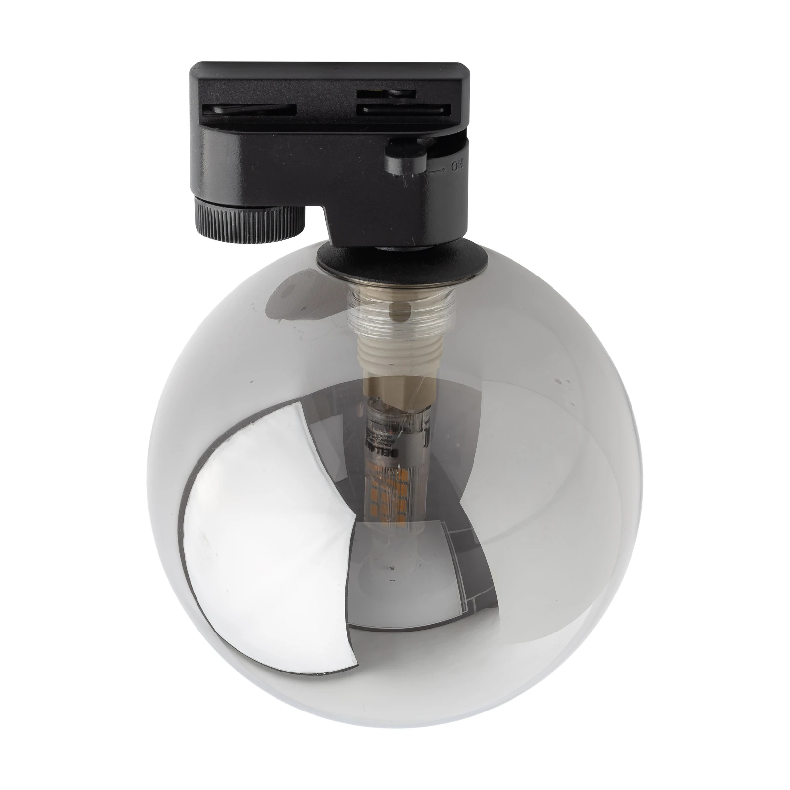 TRACER 8 W track light – graphite glass, black finish