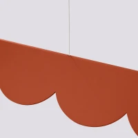 Pakabinamas šviestuvas 131 cm – banguota linija, raudona, LED - Nuotrauka 6