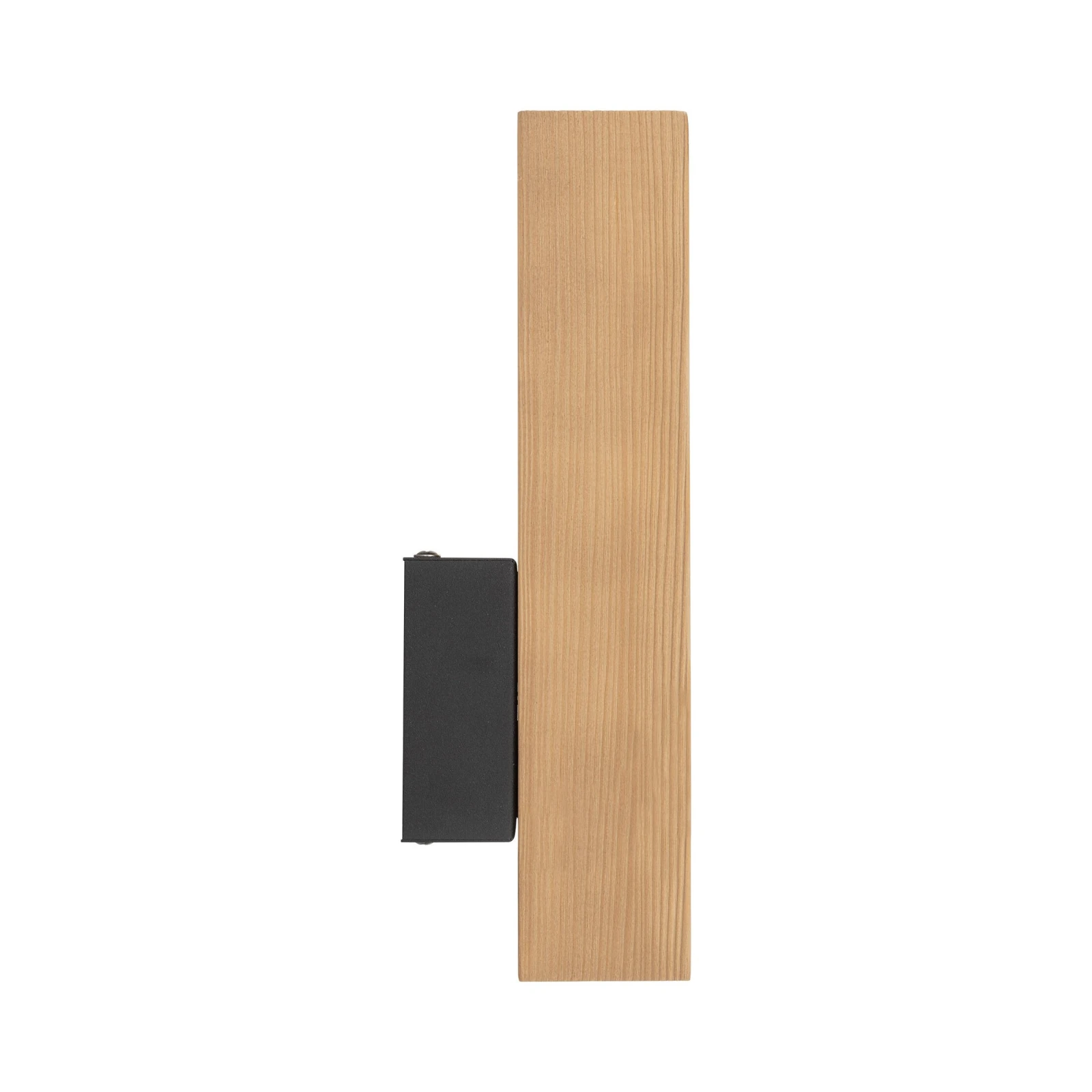 LED wall sconce 3 W – rectangular, pine and black, warm light