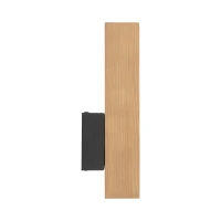 LED wall sconce 3 W – rectangular, pine and black, warm light - Image 5