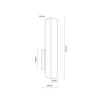 LED wall sconce 3 W – rectangular, pine and black, warm light - Image 7