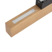 LED wall sconce 3 W – rectangular, pine and black, warm light - Image 3