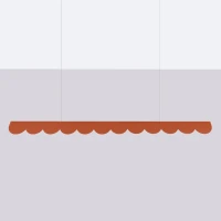 Pendant lamp 131 cm / 16W – linear, red ochra, CRI98 - Image 9