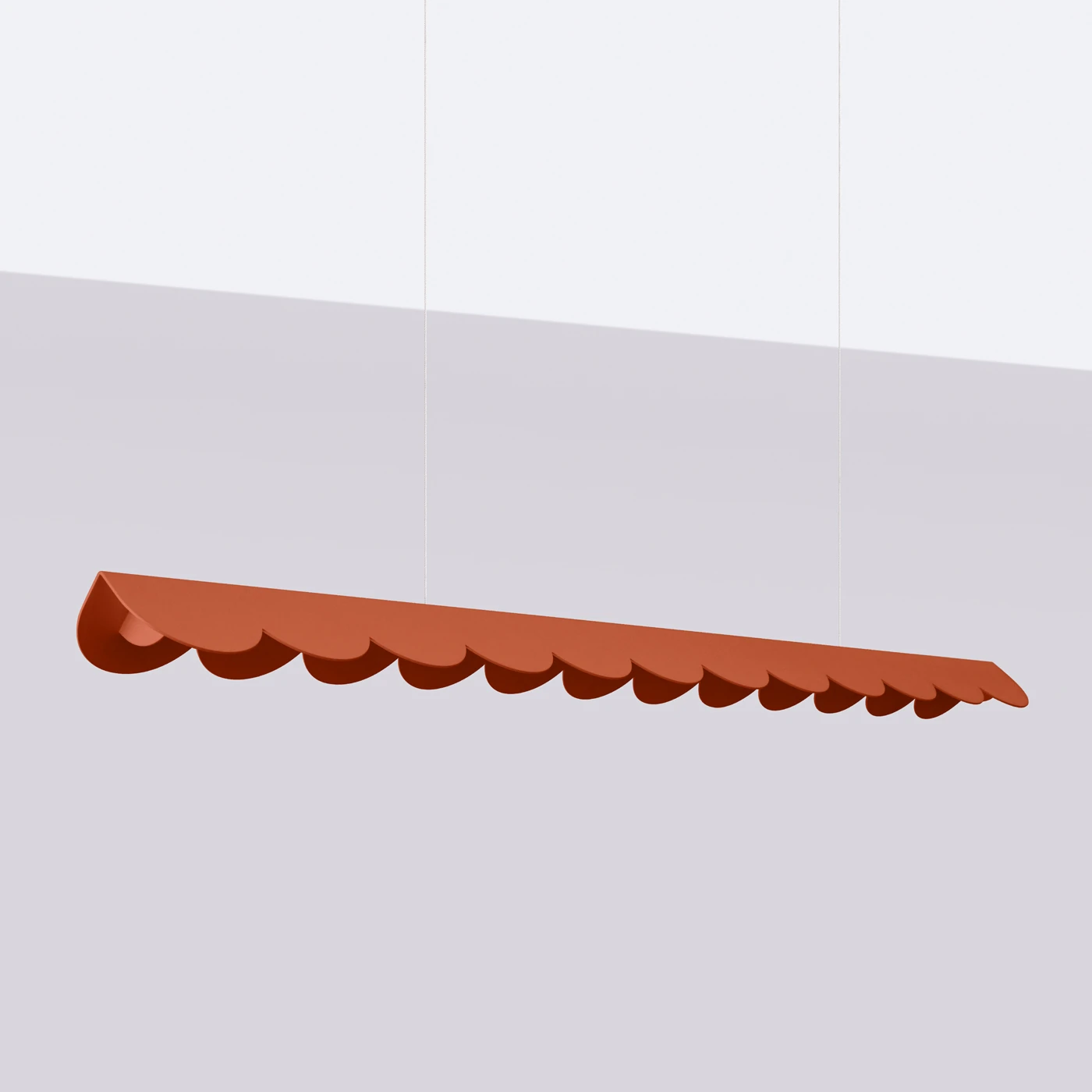 Pendant lamp 131 cm / 16W – linear, red ochra, CRI98