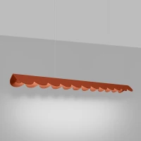 Pendant lamp 131 cm / 16W – linear, red ochra, CRI98 - Image 1