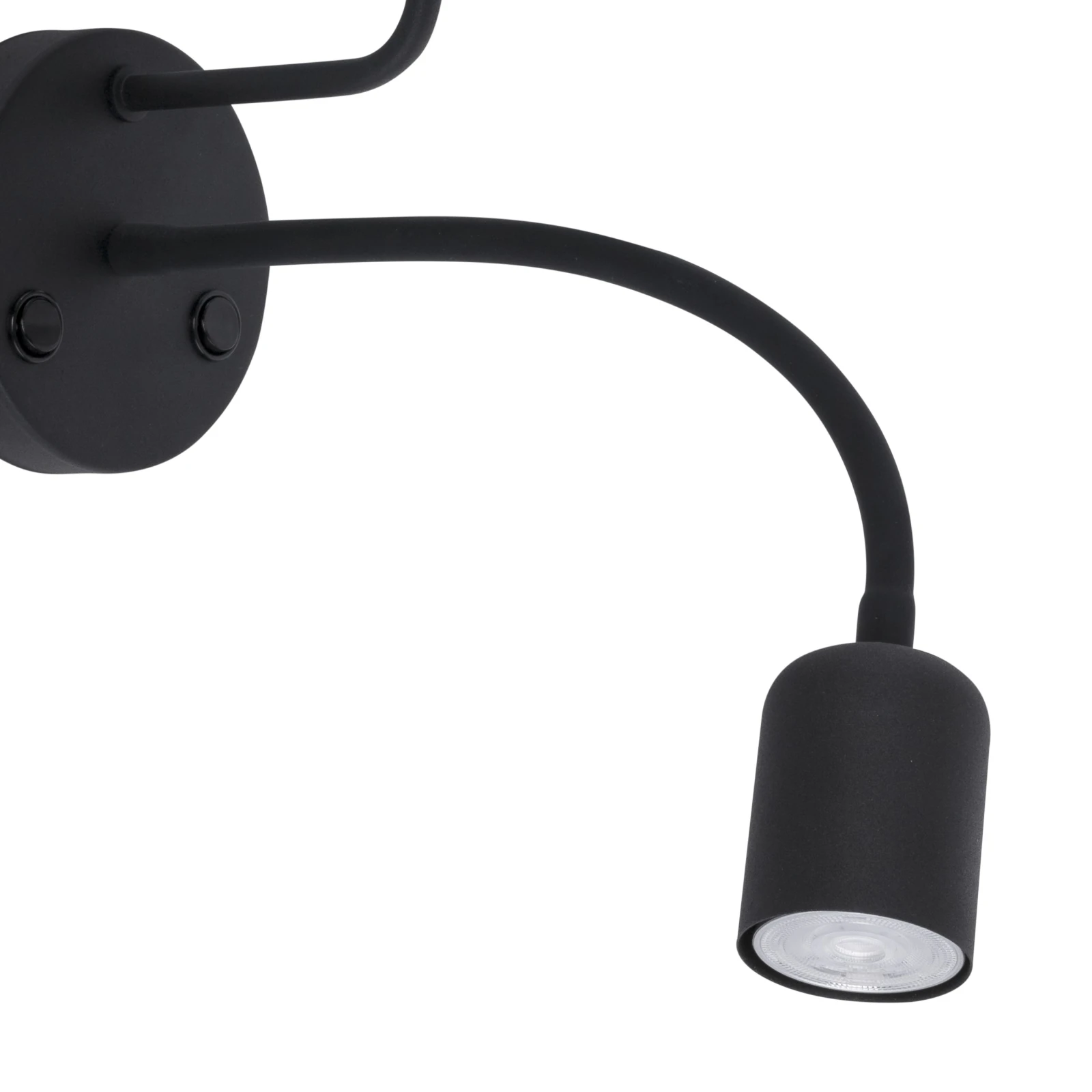 MAJA wall light – black, two-light design