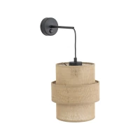 Wall light 1xE27 – beige shade, built-in switch - Image 3