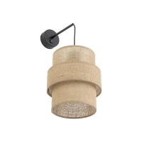 Wall light 1xE27 – beige shade, built-in switch - Image 5