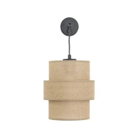 Wall light 1xE27 – beige shade, built-in switch - Image 7