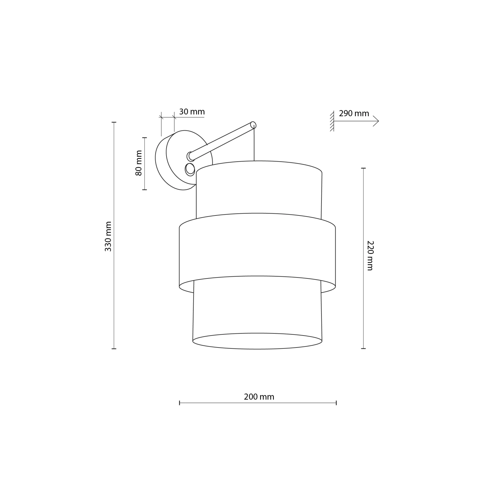 Wall lamp 15 W – white and black, minimalist